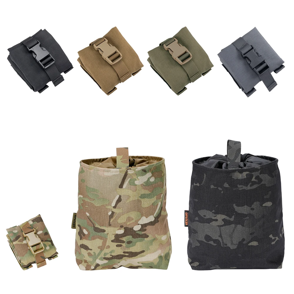 Paquete plegable táctico Molle, bolsa de almacenamiento EDC para revistas, bolsa de reciclaje de nailon 500D, bolsa de accesorios de caza Airsoft