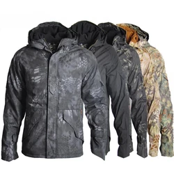 Chaqueta táctica camuflaje invierno impermeable cortavientos capucha