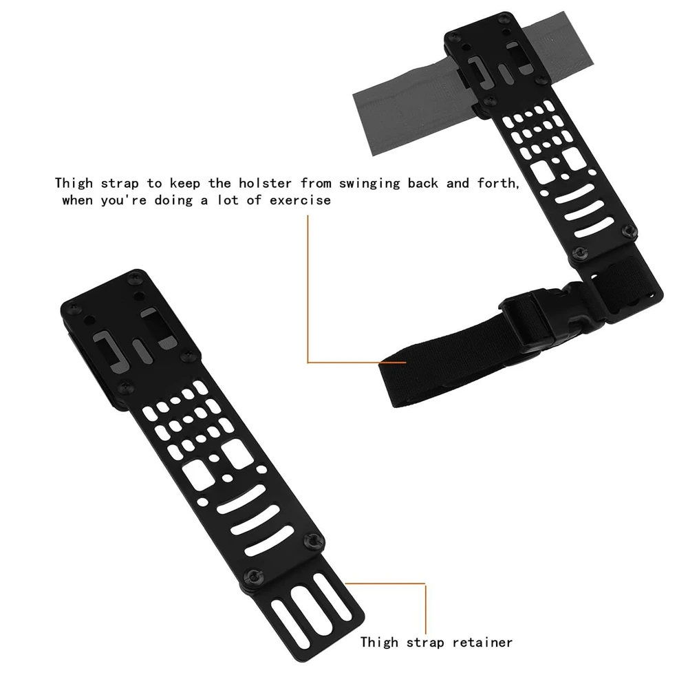 Adaptador de funda para pierna caída Accesorios para cinturón de servicio 360 ° Soportes receptores adaptadores de plataforma con funda de rotación con correa para el muslo para QLS - imagen 3