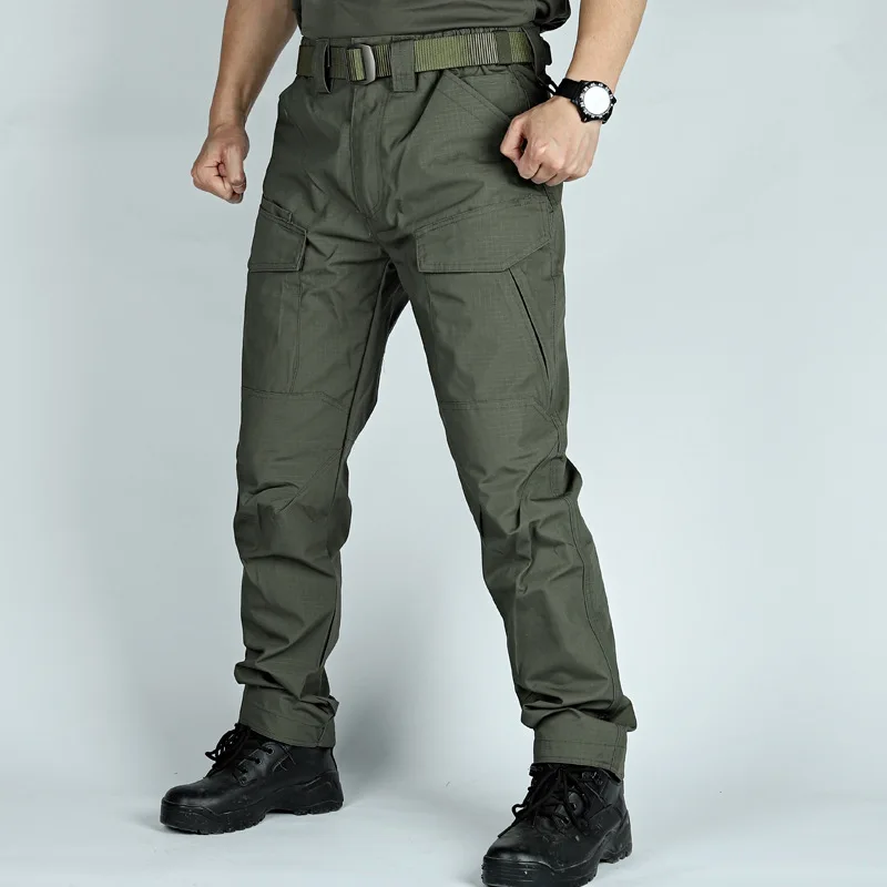 Pantalones tácticos militares para hombre, Pantalón Cargo a prueba de salpicaduras, resistente al desgaste, informal, con múltiples bolsillos, para trabajo al aire libre - imagen 4