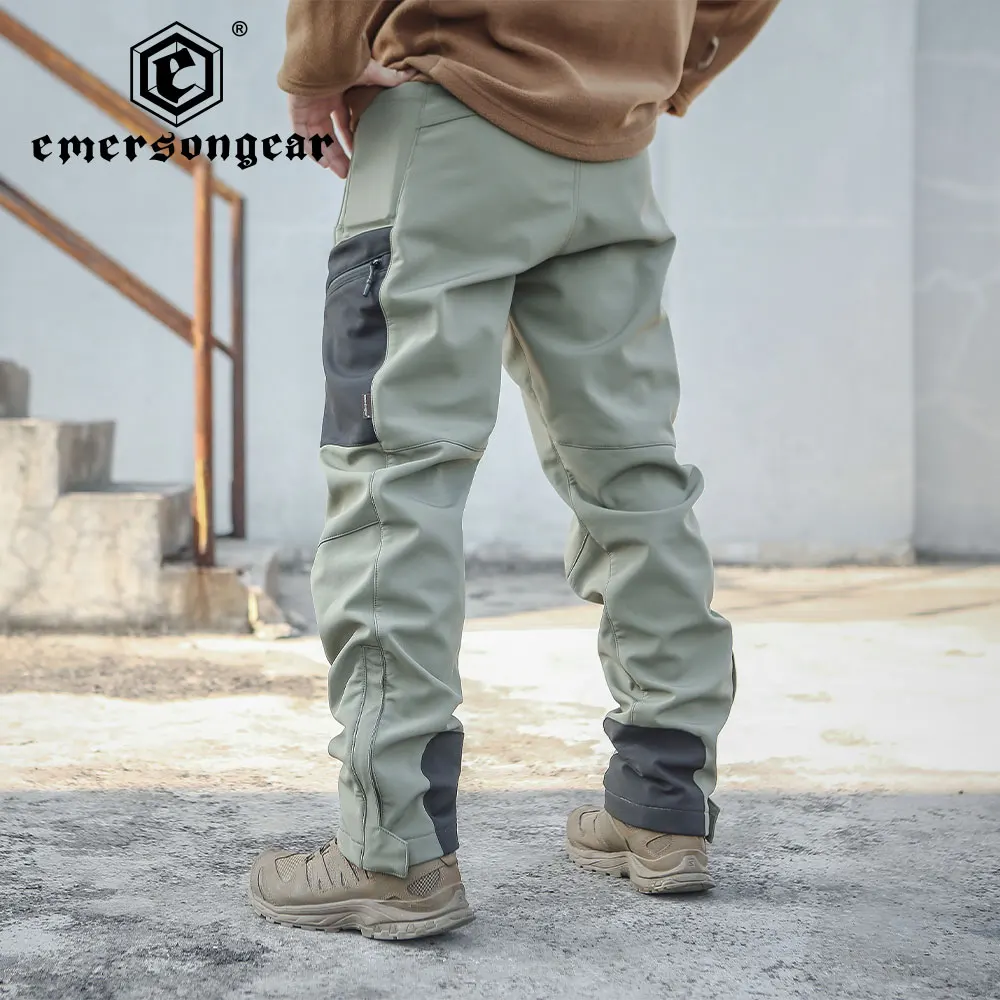 EMERSONGEAR pantalones tácticos hombres estiramiento suave Shell impermeable transpirable invierno al aire libre senderismo caza pesca combate pantalones - imagen 4