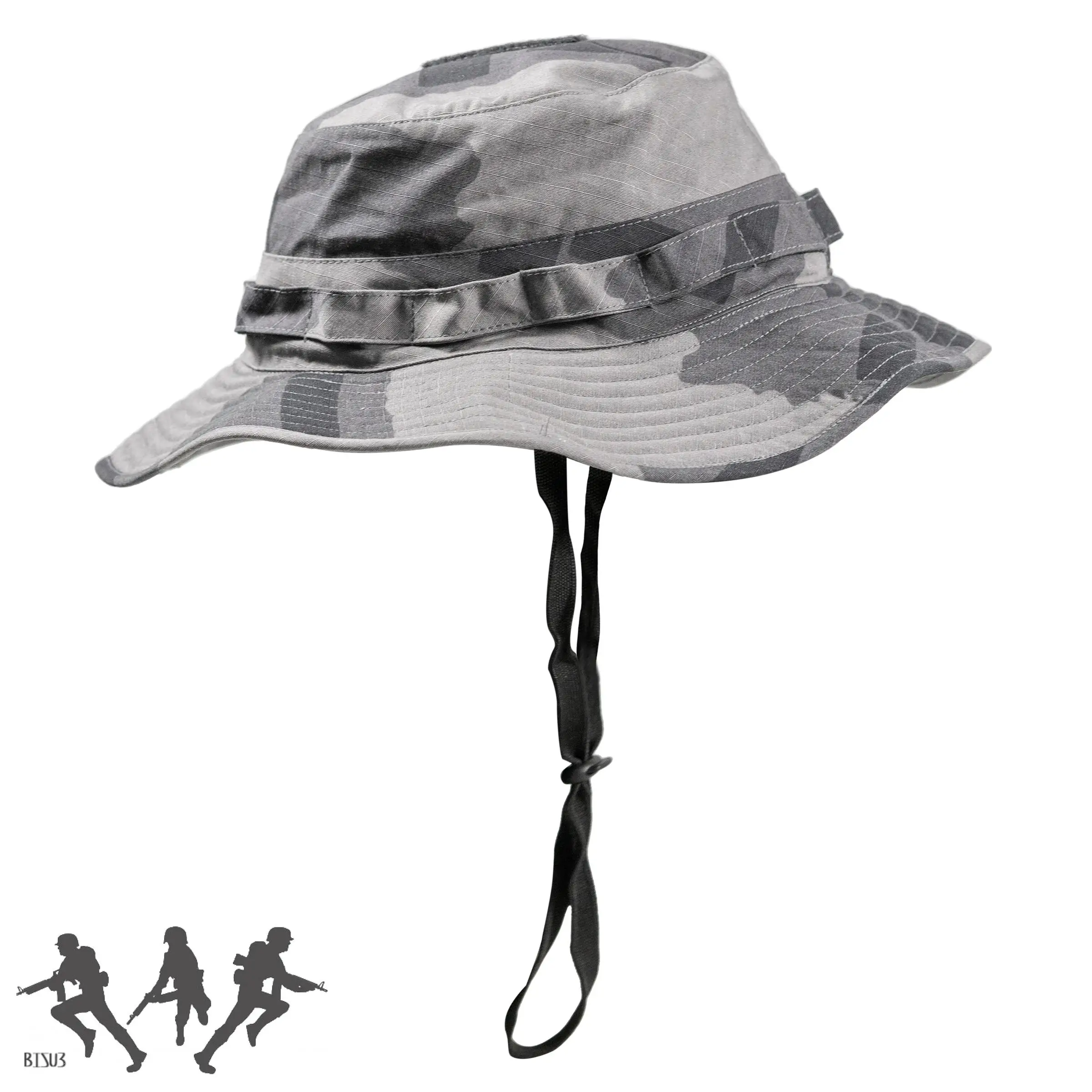 Sombrero táctico de camuflaje con bloque en T para caza al aire libre, sombrero con borde redondo, sombrero de pescador, sombrero de ala larga - imagen 2