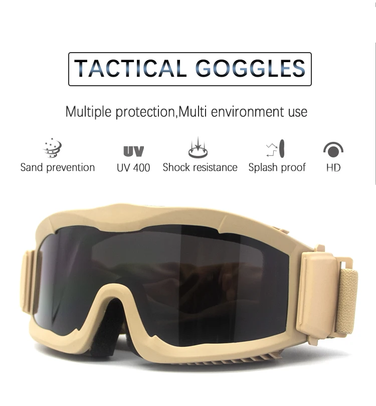 JSJM Gafas tácticas antiniebla a prueba de viento para airsoft - imagen 5