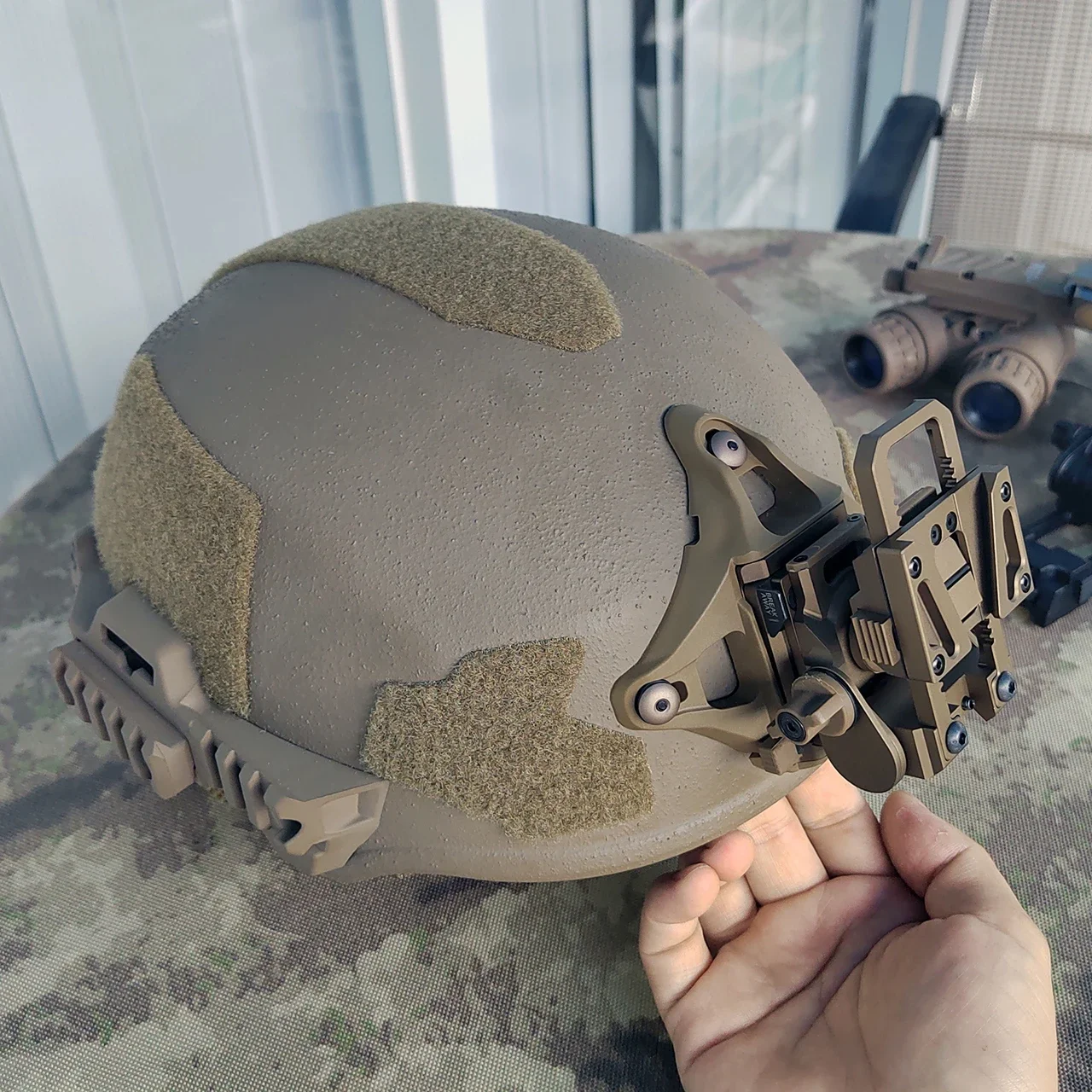 Brazo de montaje de casco con marco de aluminio, versión extendida L4 G24 NVG Mount, accesorios para PVS15, PVS18, PVS21, PVS31, - imagen 4