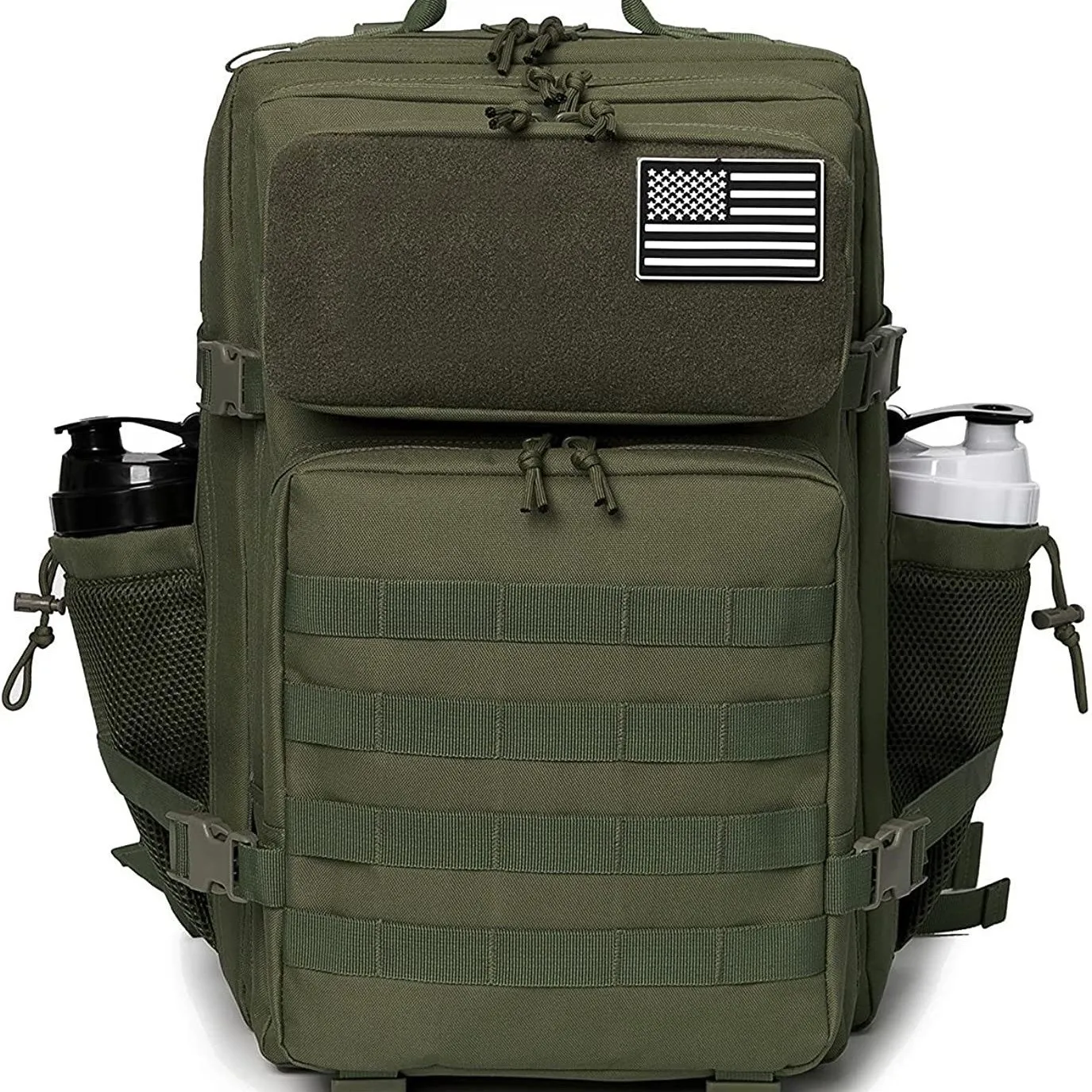 Mochila táctica 2525L/45L para exteriores para mujeres/hombres corte láser Molle senderismo paquete de 3 días mochila escolar mochila de gimnasio con portavasos doble - imagen 2