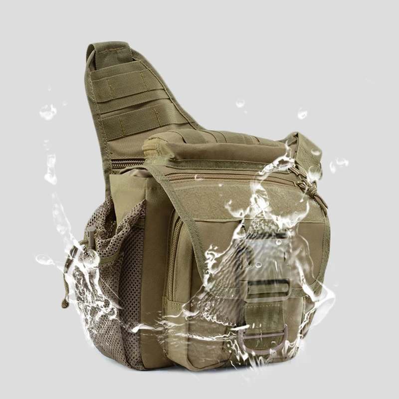 Bolsa de mensajero táctica 900D para hombre, bolsa para cámara DSLR para acampar al aire libre, bolso de hombro de camuflaje para sillín, bolso cruzado impermeable para acampar - imagen 5