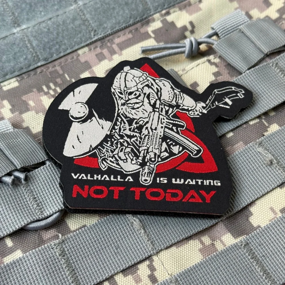 Parche Chevron "Valhalla", insignia de moral táctica, emblema del ejército militar, pegatina para mochila, parches de gancho y bucle tejidos para ropa - imagen 5