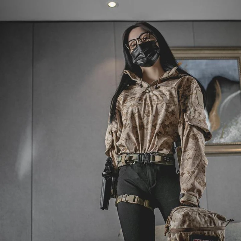 Chaqueta táctica al aire libre de concha suave AOR1 lobo marrón cuatro lados elástica con cremallera completa chaqueta de combate suave chaqueta de concha suave - imagen 2