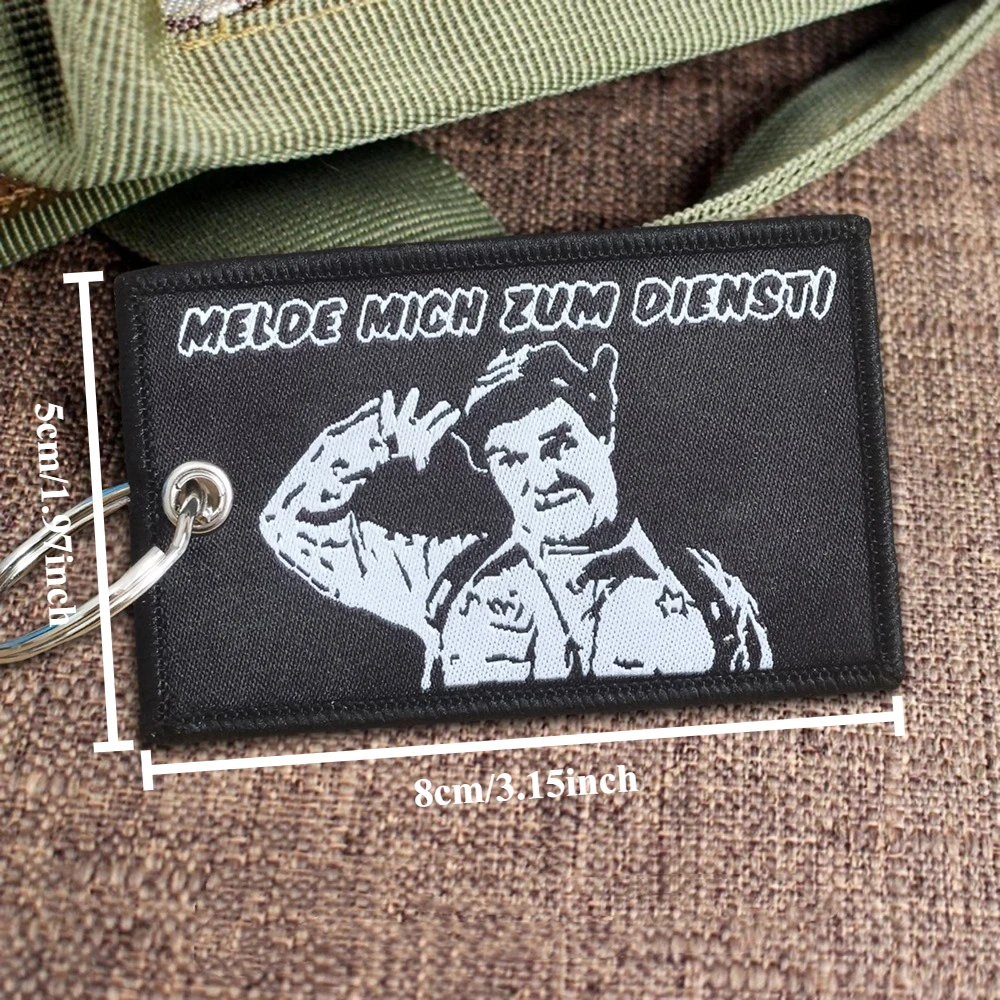 MELDE MICN IUM DIENSTI Meme parches parche de gancho y bucle brazalete moral insignia de moral del ejército militar pegatinas de mochila táctica - imagen 3