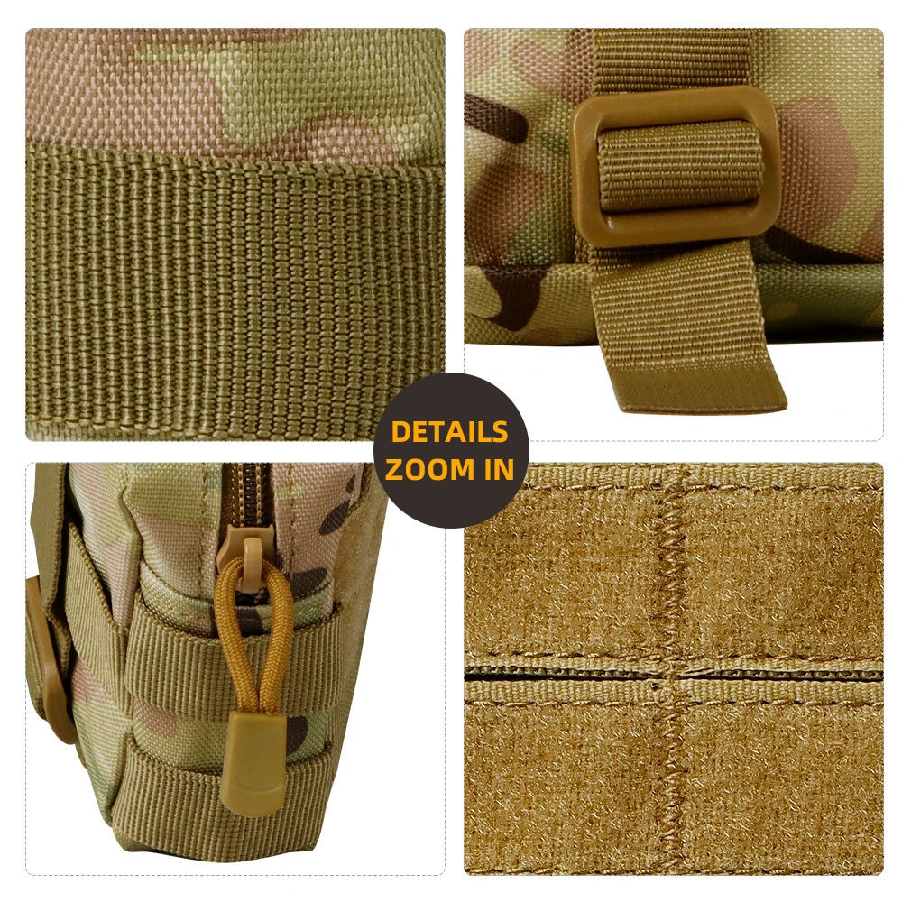 Bolsas BOOIU Molle, bolsa táctica de administrador, bolsa compacta EDC para dispositivos de utilidad, bolsa de equipo, accesorio de transporte, cinturón, riñonera colgante - imagen 5