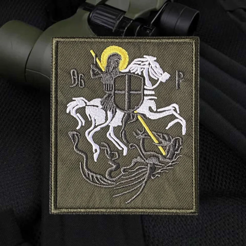 Parche Caballero San Jorge militar – Bordado Velcro para brazalete - imagen 4