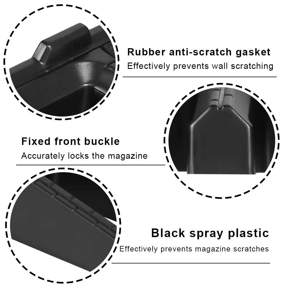 Soporte para cargadores AR M4, soporte para revistas, montaje en pared, estante de almacenamiento seguro para revistas, soporte magnético, accesorios para pistola de exhibición, 3/6 - imagen 3