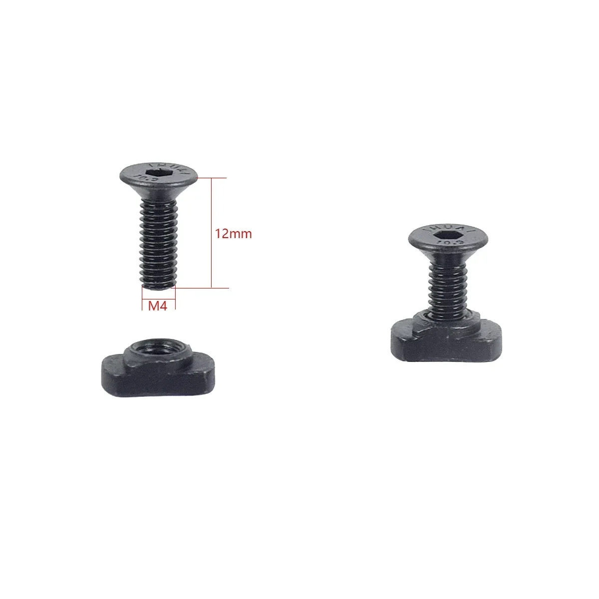 10 unids/set M-LOK funda M-LOK tornillo y tuerca de repuesto carril tuerca en T juego de repuesto de tornillo para MLOK Rail Keymod bolsa protectora - imagen 2