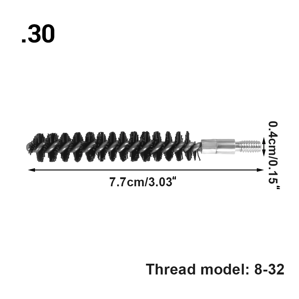 Cabezal de cepillo de limpieza de pistola, 5 uds., 22.30, cepillos de limpieza de orificio de pistola, Rifle, pistola, escopeta, herramienta de limpieza de pistola de caza, accesorio de caza - imagen 3