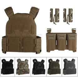 Portaplacas táctico liberación rápida con bolsas Triple Mag 5.56 MOLLE