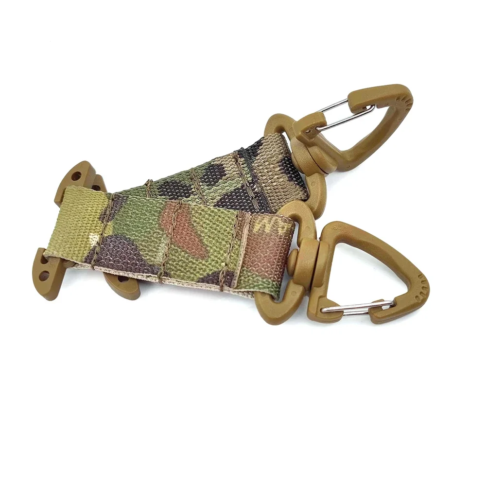 Faja para exteriores, cinturón, chaleco de caza, accesorios, gancho táctico para choque, mosquetón colgante, Clip de correas ICB Molle, Metal olecrano - imagen 5