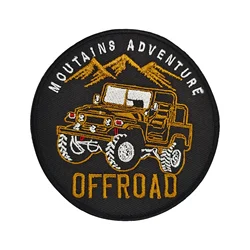 Mountains Adventure Offroad Velcros Parche Cierre de gancho y bucle Insignia bordada para mochila, chaqueta, gorra