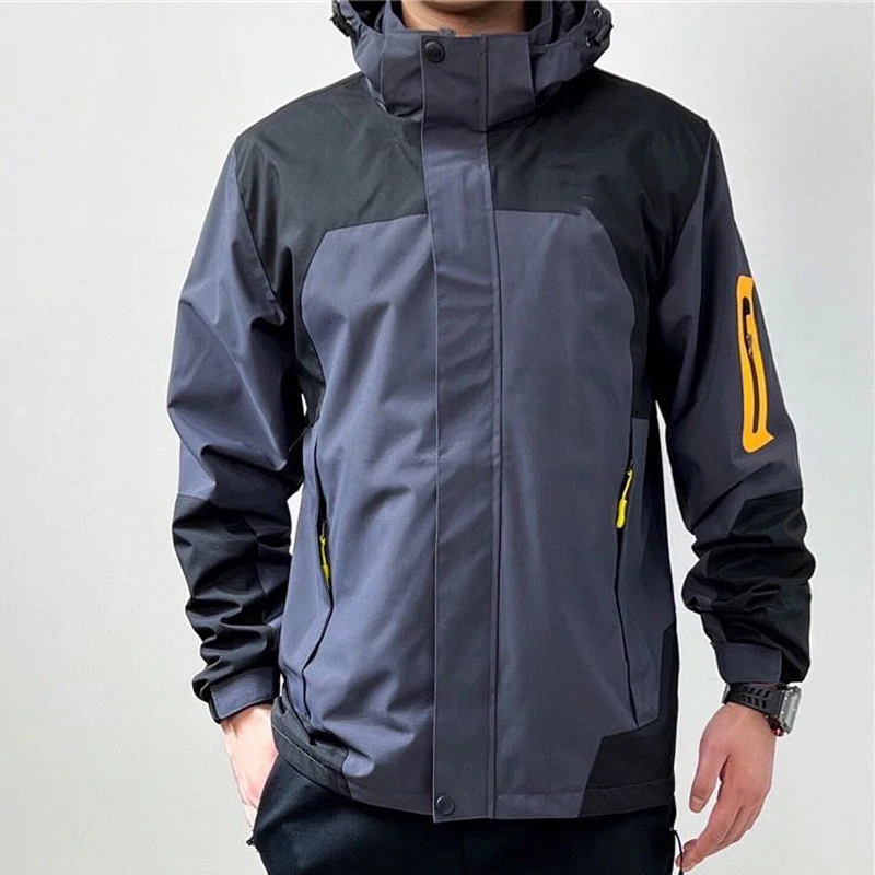 Cortavientos de lana impermeable para hombre, abrigo cálido de gran tamaño, camping, caza, senderismo, senderismo, escalada, exterior, esquí, Invierno - imagen 3