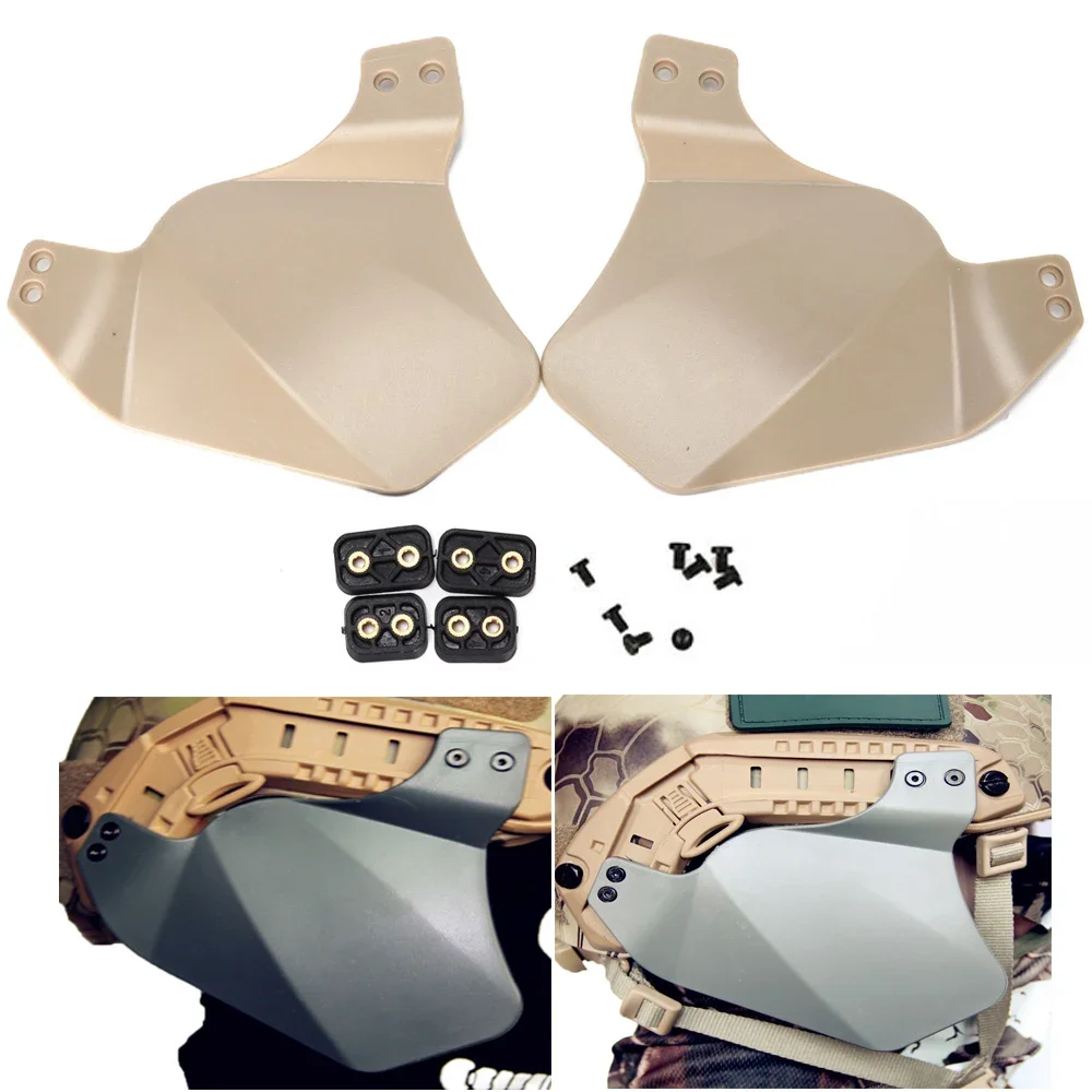 Deflector de casco táctico, cubierta lateral, accesorios de riel para casco rápido, protección para los oídos Militar Airsoft Paintball, 2 piezas - imagen 5