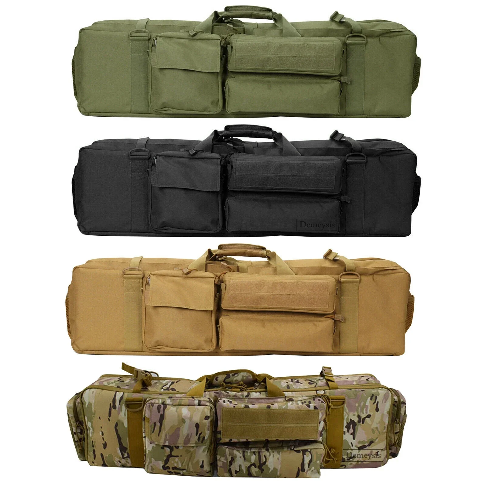 Bolsa táctica para pistola doble, bolso de hombro para transporte de Rifle de caza al aire libre, bolsas para pistola de Paintball Airsoft para M249 M4A1 M16 AR15 - imagen 2