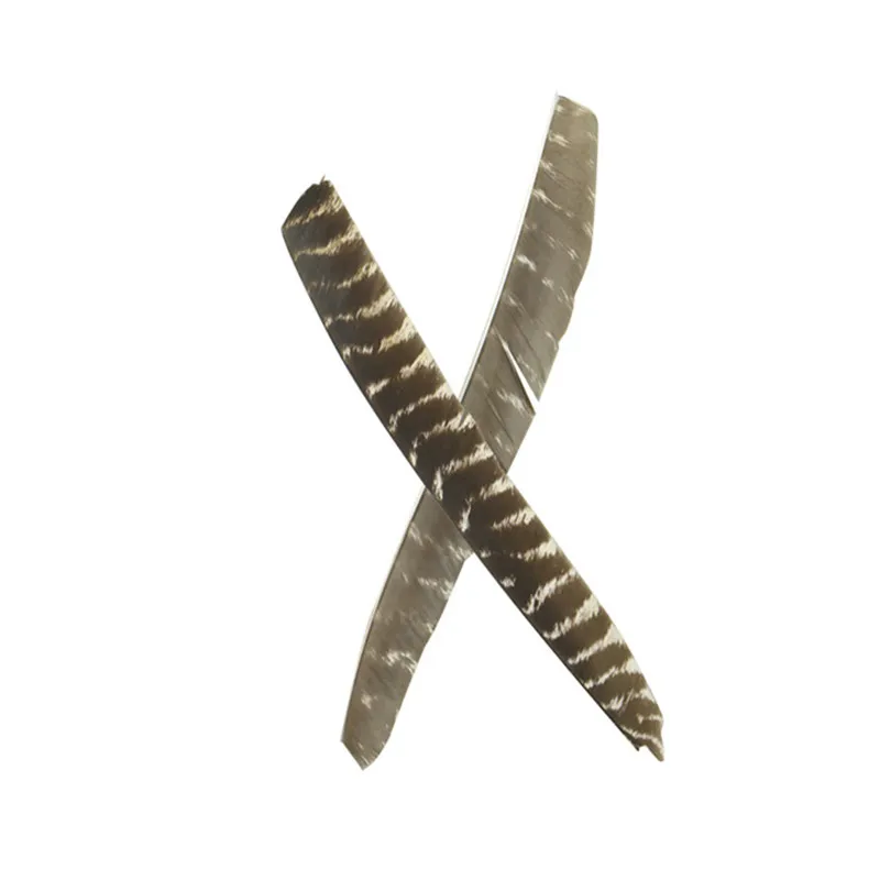 Pluma de pavo de tiro con arco, Flecha de longitud completa, plumas de ala izquierda/derecha, herramientas de bricolaje, accesorios de tiro de caza, 30/50 piezas - imagen 3