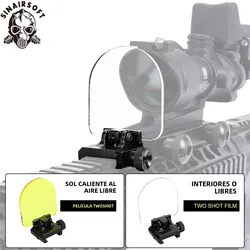 Soporte de alcance abatible táctico, cubierta protectora de lente transparente a prueba de balas, mira telescópica Airsoft, accesorios de mira de punto rojo para caza