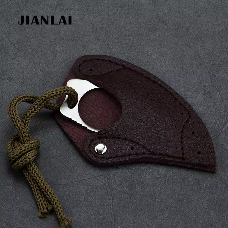 Cuchillo de collar colgante táctico autodefensa acero inoxidable - imagen 3