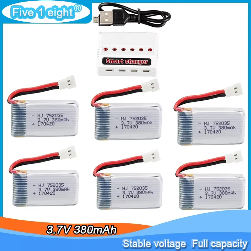 Batería LiPo 3.7V 380mAh 20C para dron radiocontrol Syma X4