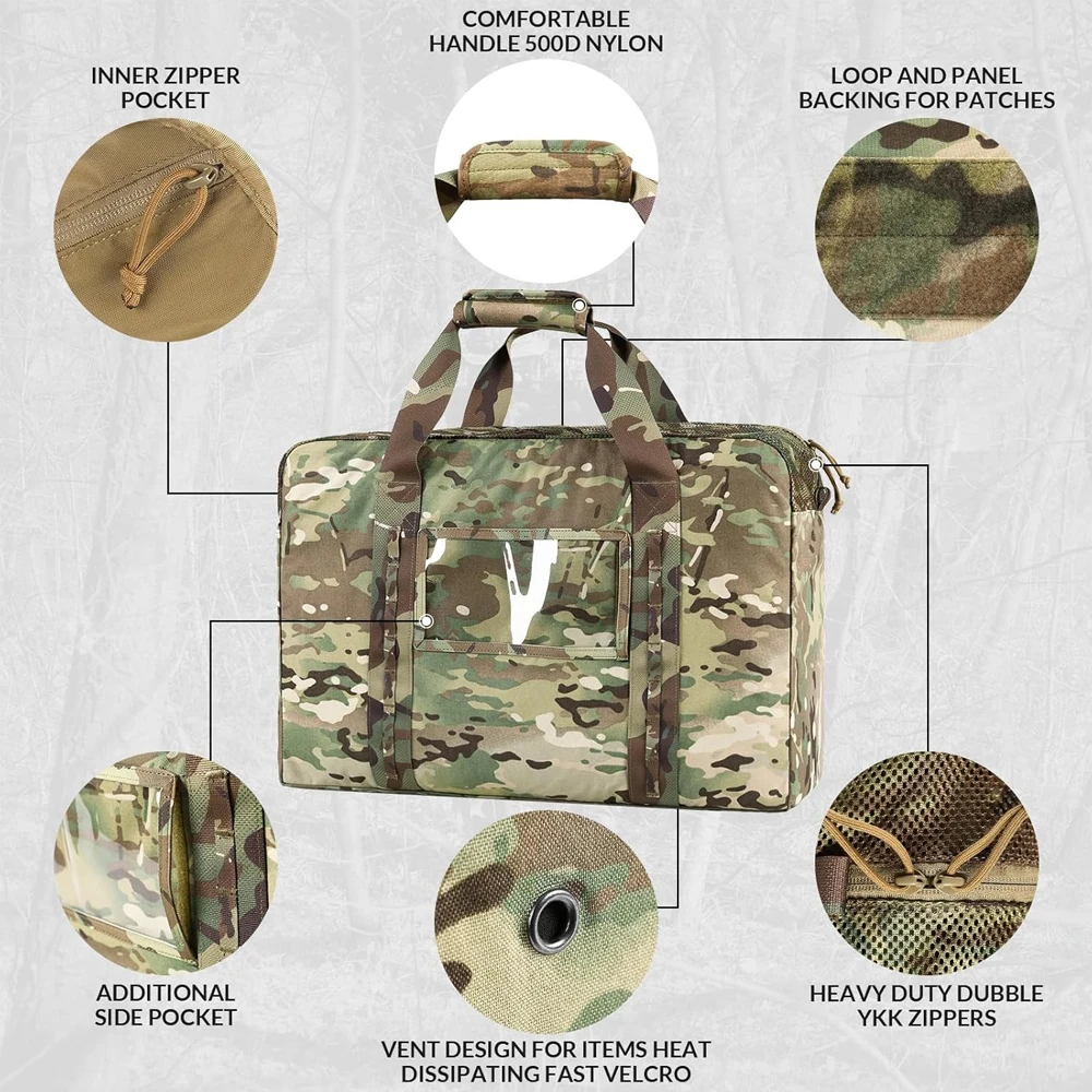 Bolsa de lona militar Extra grande de 52L, bolsa táctica del ejército para acampar, senderismo, tiro, viajes, camuflaje de supervivencia sigilosa, paquete al aire libre - imagen 2