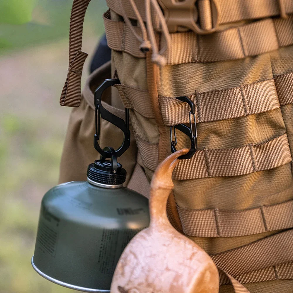 Mosquetón en forma de S, mosquetón de Metal de acero inoxidable con doble gancho, llavero, Clips de resorte pequeños para acampar, pescar y viajar - imagen 3