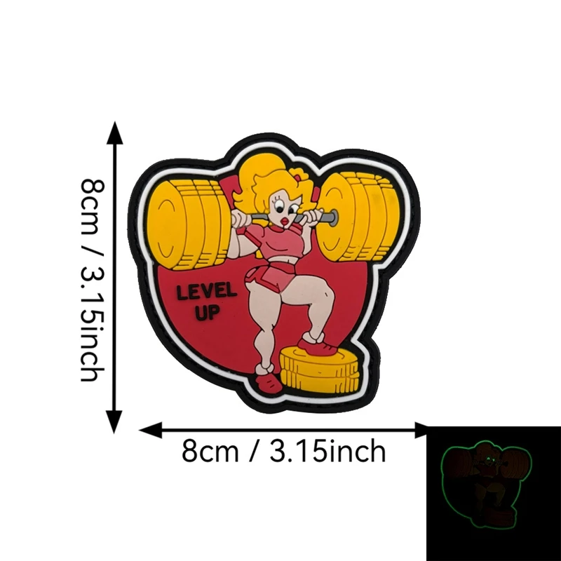 Parche luminoso de gancho y bucle de PVC para gimnasio, indoloro, poco rentable, fitness, insignia moral al aire libre, insignias tácticas, accesorios de ropa - imagen 5