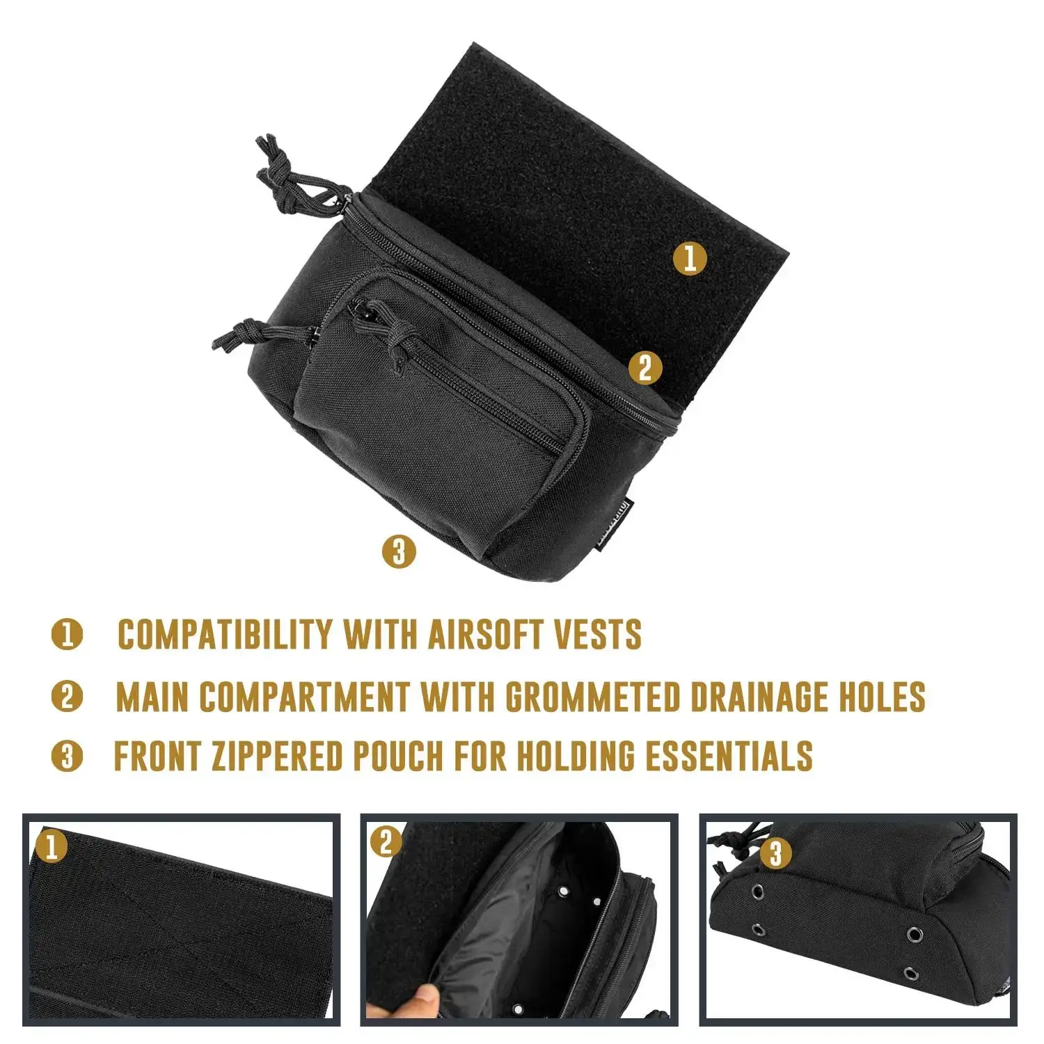 ONETIGRIS Bolsa de Utilidad Táctica Dump Pouch para Chaleco - imagen 5