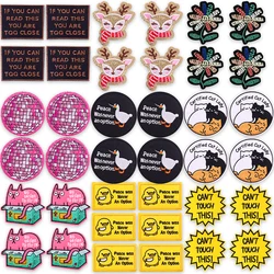 10 unids/lote parche de dibujos animados de gato y pato juguetón, parches bordados para planchar para mochila, sombrero, tema Animal lindo, accesorio diario caprichoso