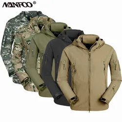 Venta caliente Otoño Invierno viento impermeable montaña chaqueta con capucha para hombres Softshell transpirable polar interior térmico senderismo chaqueta