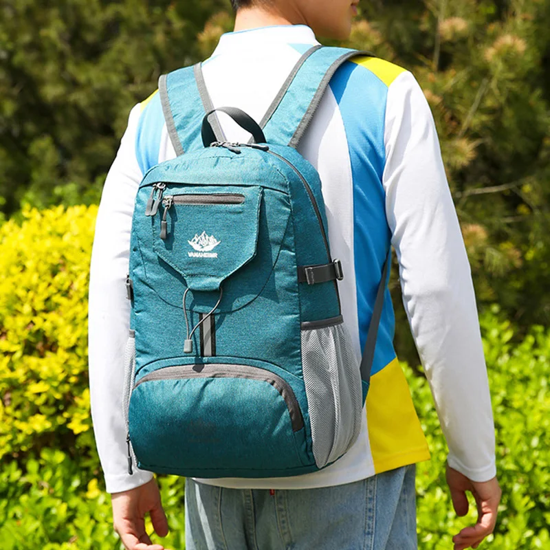 Mochila de Camping plegable para hombre y mujer, bolsa de viaje portátil, ultraligera, para deportes al aire libre, senderismo, escalada, mochila de día - imagen 3