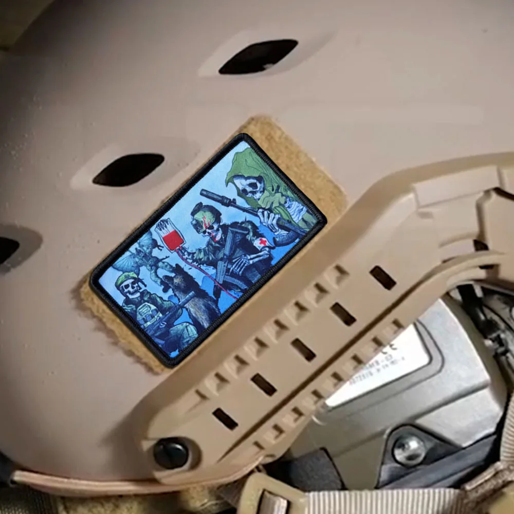 Parches de soldado Meme, parche de gancho y bucle, brazalete moral, insignia de moral del ejército militar, pegatinas tácticas para mochila - imagen 4