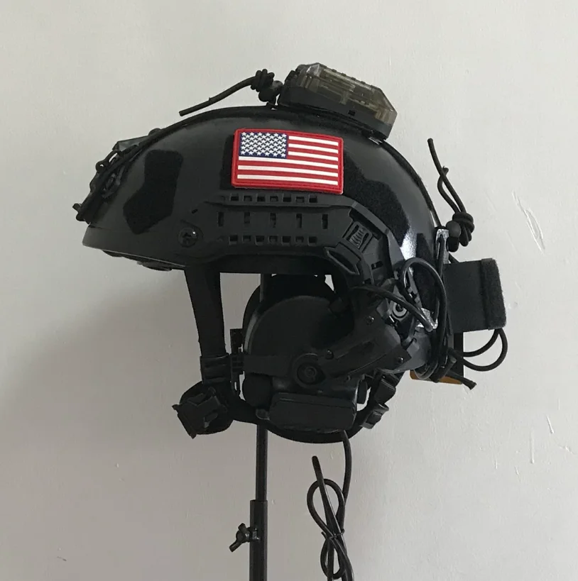 Casco táctico Airsoft FAST SF de corte alto, conjunto con modelo de visión nocturna PVS31, auriculares, luz de señal, rango de disparo, equipo de Cosplay - imagen 2