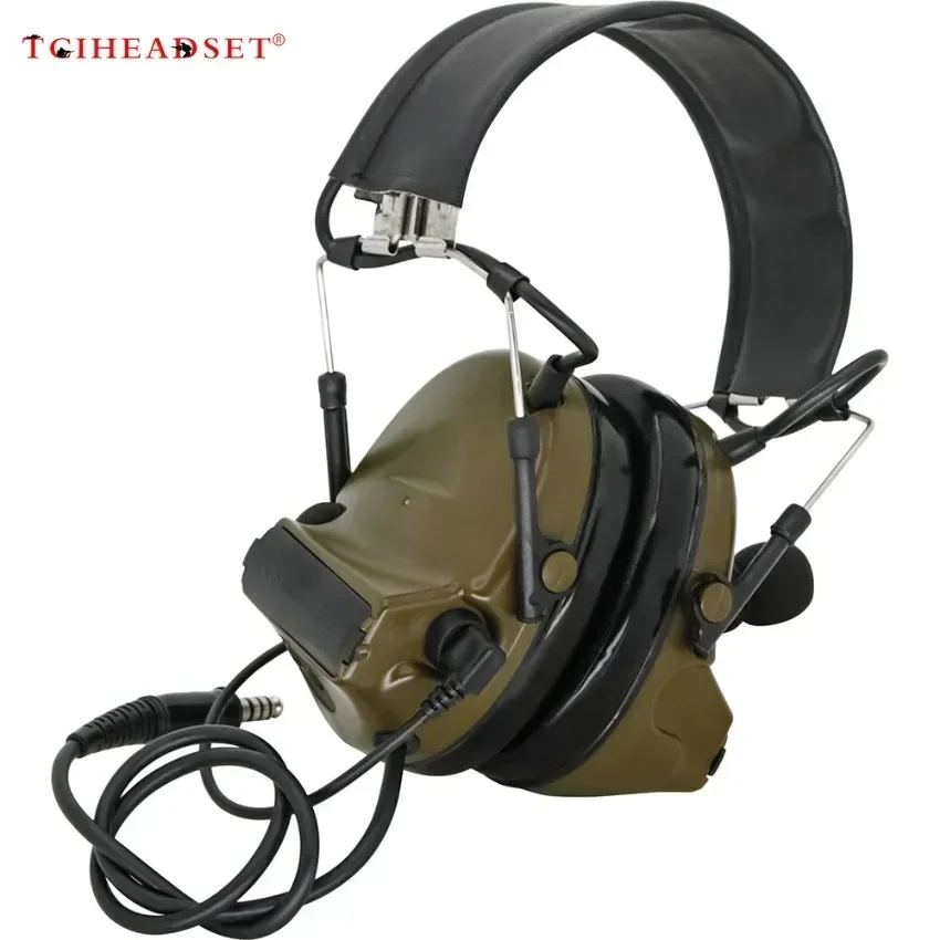 TCIHEADSET TacticalCII auriculares militares Airsoft auriculares reducción de ruido pastilla protección auditiva orejeras con U94 PTT - imagen 3