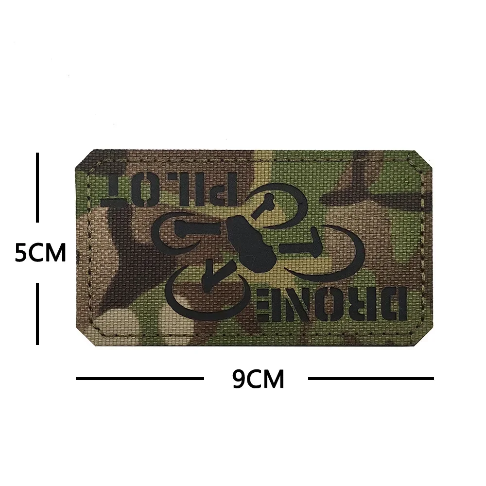 Eligeful DRONE PILOT, parche reflectante militar táctico con etiqueta de piloto brillante para chaleco táctico, pegatinas, bolsa de piloto, sombrero - imagen 5