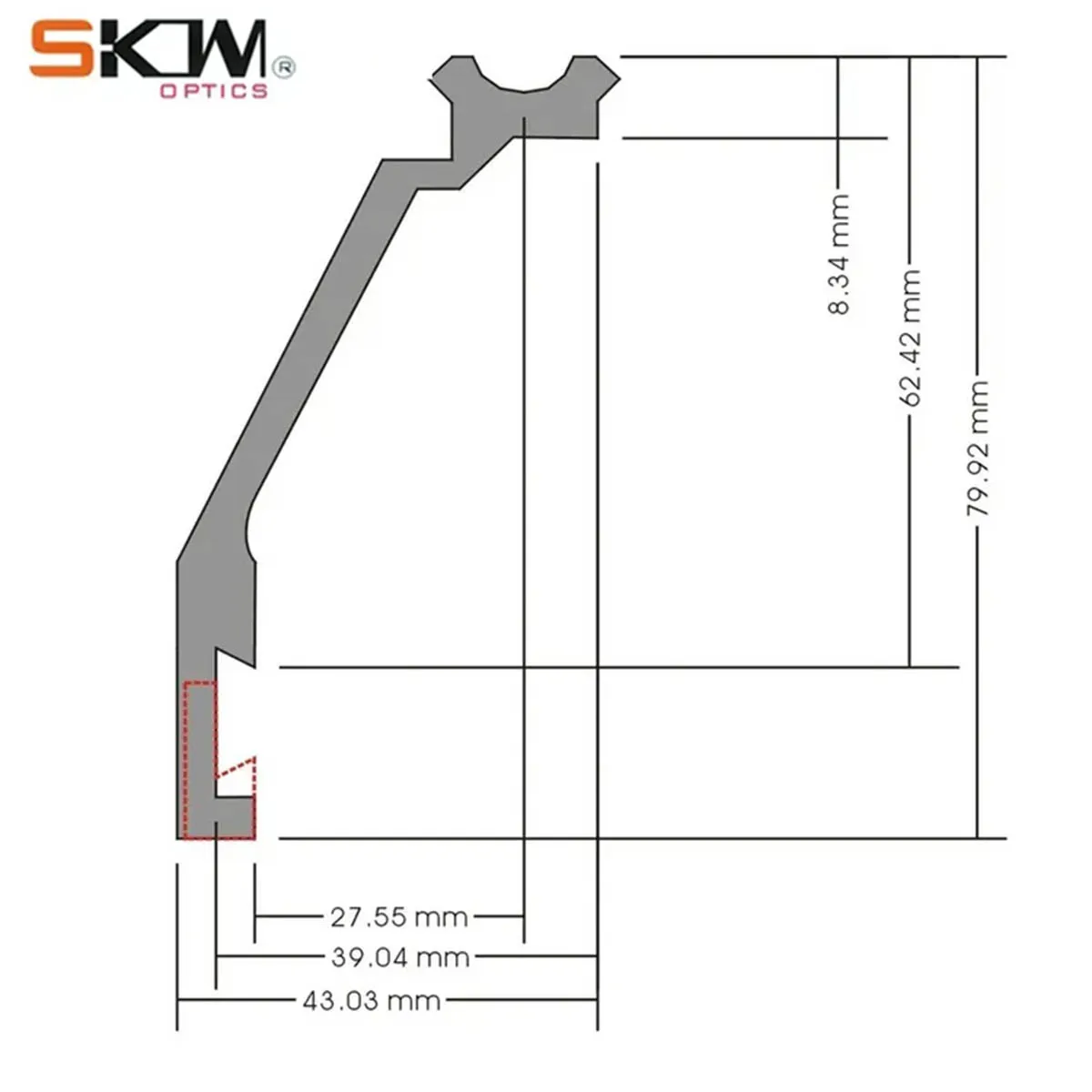 Skwoptics AK47(74)AK Manillar de guardamanos foregrip Kalashnikov Scope Sight AK47(74) Tácticas de riel CNC Aluminio M-LOK - imagen 4