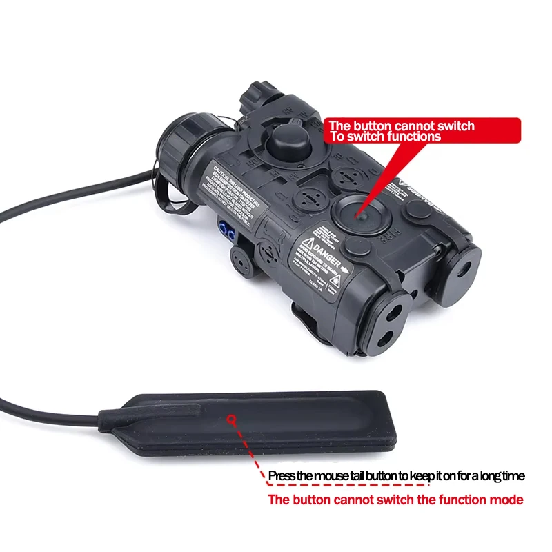 Caja de batería táctica Airsoft para caza NGAL L3 PEQ15 M300A M600C, linterna estroboscópica, ajuste de brillo, ajuste cero táctico - imagen 3