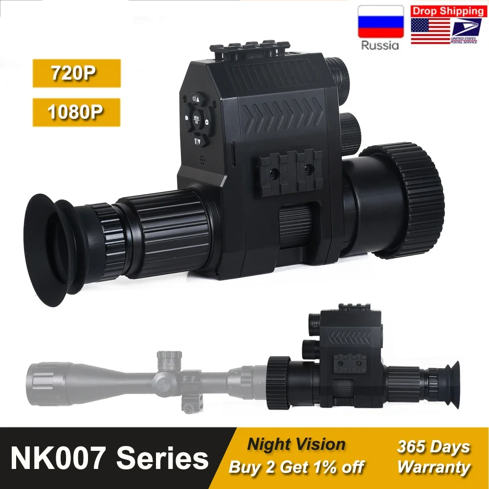 Megaorei Visor de visión nocturna monocular con cámara IR y vídeo