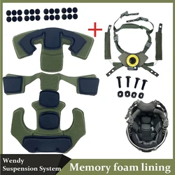 Nuevo sistema de suspensión ajustable táctico, correa para la barbilla, accesorios para casco rápido para MICH, accesorio para casco Wendy, almohadilla esponjosa