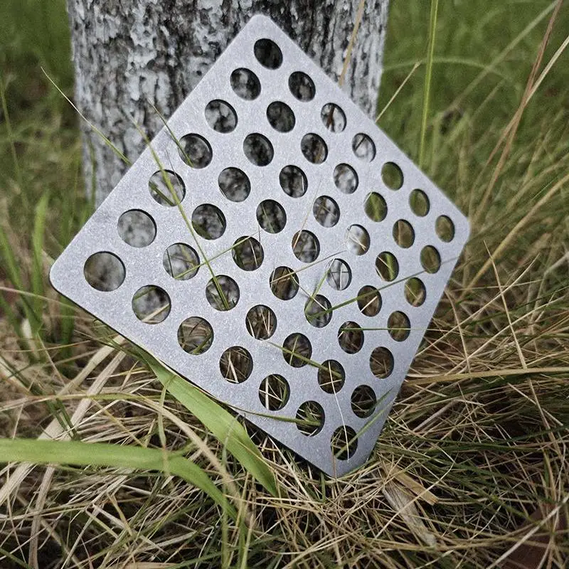 Placa de malla de aleación de titanio puro para acampar al aire libre, senderismo, supervivencia, barbacoa atrevida, placa de parrilla para acampar - imagen 5