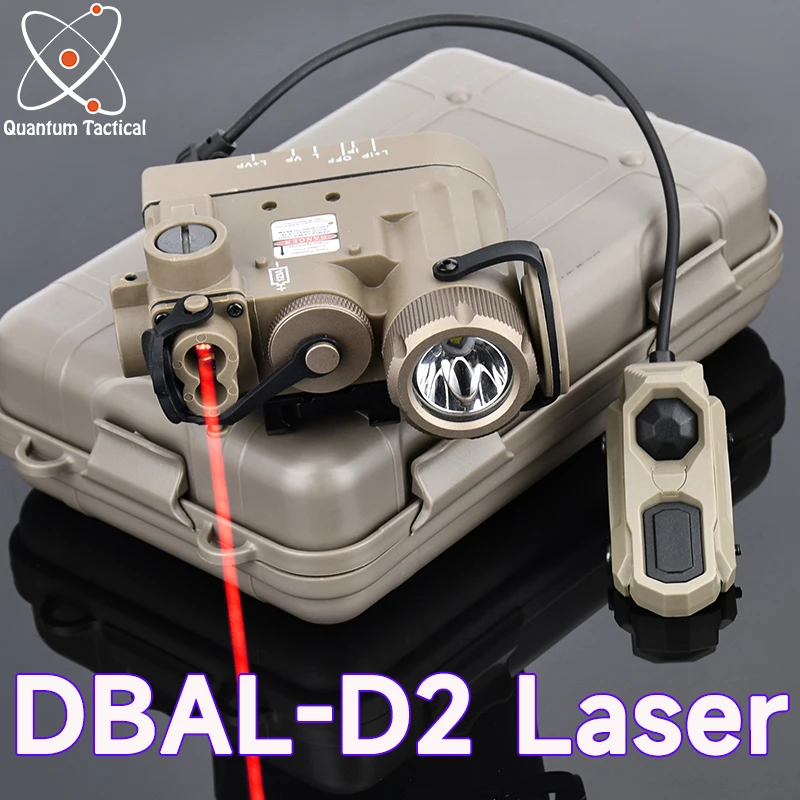 DBAL-D2 táctico con linterna láser rojo IR, interruptor de AXON, WADSN DBAL D2, equipo de caza Airsoft para interruptor de sistema de 20MM para MLOK KEYMOD