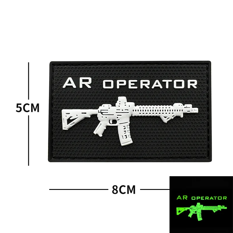 Parche táctico AK Rifle de PVC, insignia militar de moral táctica, gancho y bucle, mochila, accesorios de decoración de ropa, pegatina - imagen 2