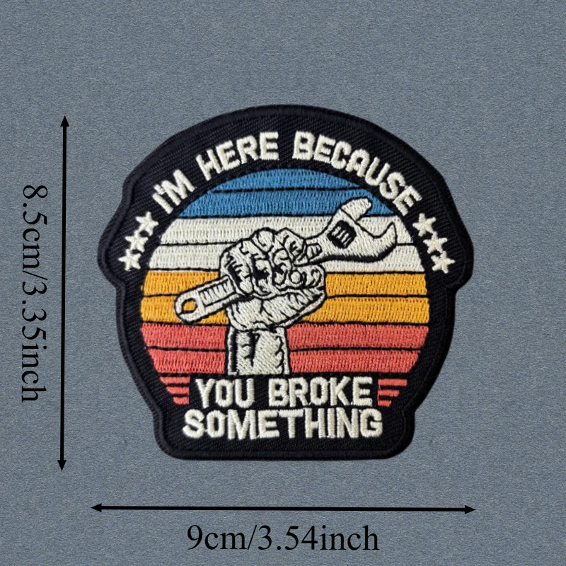 Parche bordado con llave cerrada para puño, insignia de moral con gancho y bucle táctico, pegatina decorativa para mochila, parches para brazalete para ropa - imagen 3