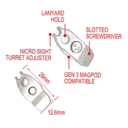 NANO SOTAC-GEAR - Herramienta táctica con soporte 20mm Picatinny