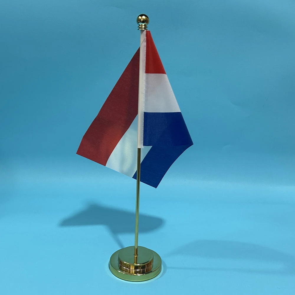 SKY FLAG14x21cm bandera de escritorio de oficina bandera de Países Bajos bandera de mesa de poliéster bandera nacional de Países Bajos adornos de escritorio banderas - imagen 3