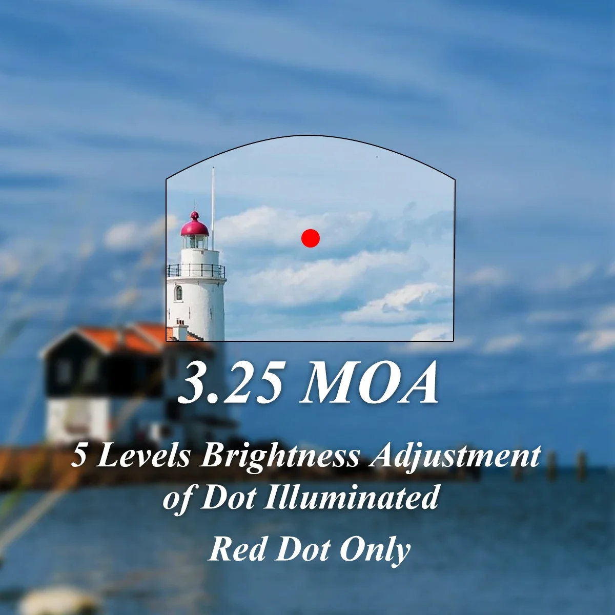 Mira óptica de punto rojo reflejo MOA para caza al aire libre, con marcado Original, compatible con pistola táctica, mira telescópica Airsoft GLOCK, 3,25 - imagen 3